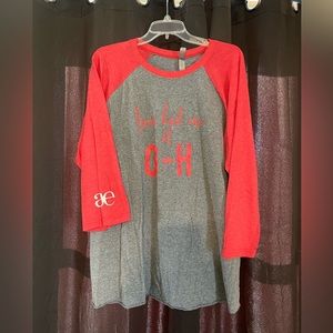 Next Level Ohio State University “You Had Me at O-H” 3/4 Sleeve Top Size XXL